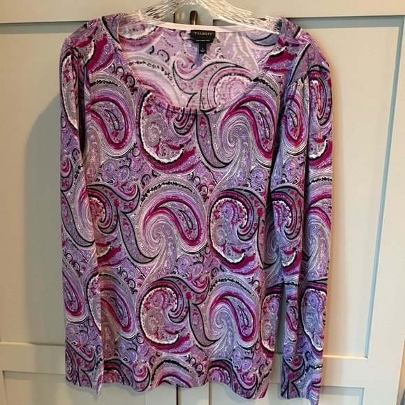 Talbots Sweaters - EUC TALBOTS Wool Paisley Pattern Sweater Sz L Freshly Drycleaned!